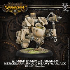 Mercenaries Wroughthammer Rockram, Rhulic Heavy Warjack, мініатюра Warmachine, нефарбована (Privateer Press), зібрана металева