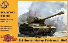 1/87 ИС-2 образца 1943 года советский тяжелый танк (ZZ Modell 87118) сборная модель
