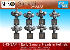 Samurai - Early Samurai Helmet Heads - West Wind Miniatures WWP-SHS-SAM1