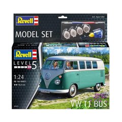 1/24 Автомобиль VW T1 Bus, серия Model Set с красками и клеем (Revell 67675), сборная модель
