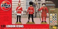 1/12 Набор миниатюр "London Icons", 3 фигуры, в наборе краски, клей и кисточки (Airfix A50131), сборные пластиковые