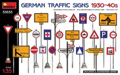 1/35 Немецкие дорожные знаки 1930-40-ых годов (Miniart 35633), сборные пластиковые + декаль