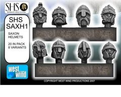 Age of Arthur - Saxon Heads with Helmets - West Wind Miniatures WWP-SHS-SAXH1