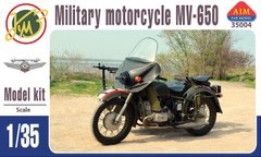 1/35 Мотоцикл МВ-650 "Днєпр" з коляскою (AIM Fan Model 35004) збірна модель