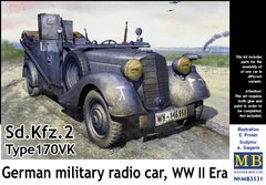 1/35 Sd.Kfz.2 Type 170VK германский автомобиль радиосвязи (Master Box 3531), сборная модель