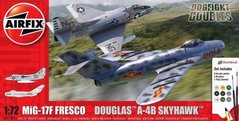 1/72 Літаки МіГ-17Ф та A-4B Skyhawk, серія Dogfight Doubles з клеєм та фарбами (Airfix A50185), збірні моделі