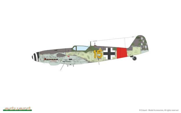1/48 Messerschmitt Bf-109G-14/AS германский истребитель, серия ProfiPACK (Eduard 82162), сборная модель