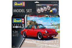 1/24 Автомобиль Porsche 911 Carrera 3.2 Targa (G-Model), серия Model Set с красками и клеем (Revell 67689), сборная модель