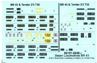 1/87 Dampflokomotiven BR 43 T30 + BR 43 Tender T32 (Revell 02157)