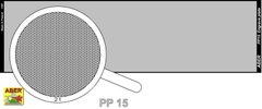 Пластина антисліп №15, латунь 140х39 мм (Aber PP-15 Engrave plate 140x39mm pattern 15)