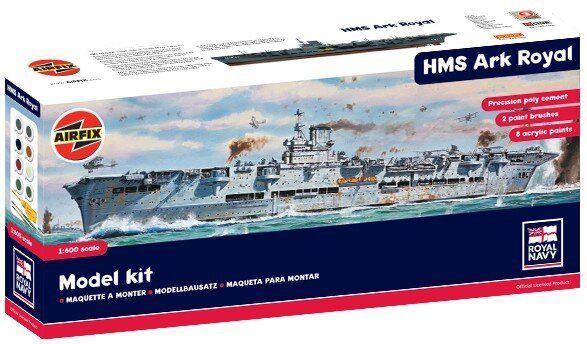 1/600 HMS Ark Royal + клей + краска + кисточка (Airfix 50070) сборная модель