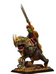 Fenryll Miniatures - Rhinosaur mounted fanatic goblin - FNRL-CA21