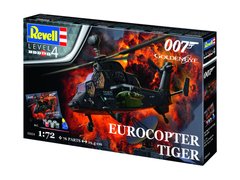1/72 Вертолет Eurocopter Tiger с фильма "James Bond 007 Goldeneye", с красками и клеем (Revell 05654), сборная модель