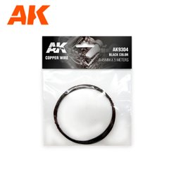 Проволка медная черная, диаметр 0.45 мм, длина 5 м (AK Interactive AK9304 Copper Wire Black)