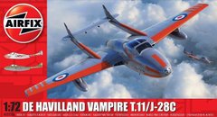 1/72 De Havilland Vampire T.11/J-28C учебно-тренировочный самолет (Airfix 02058A) сборная модель