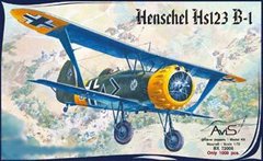 1/72 Henschel Hs-123B-1 германский биплан (Avis 72006) сборная модель