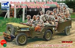 1/35 Jeep Willys MB с прицепом + фигурки британских десантников (Bronco Models CB-35169) сборная модель