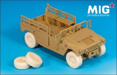 1/72 Колеса для HMMWV Hummer Humveer, 6 штук, смоляные (MIG Productions MP72-089)