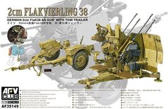1/35 Flak 38 германская зенитка + трейлер (AFV Club AF35149) сборная модель