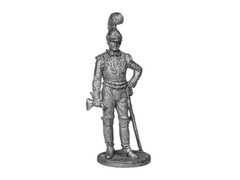 54 мм Офицер 1-го карабинерного полка, Франция 1810-15 годов (EK Castings NAP83), коллекционная оловянная миниатюра