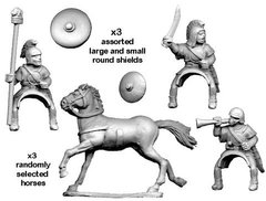 Древние (Ancients) - Spanish Cavalry Command (3) - Crusader Miniatures NS-CM-ANS013