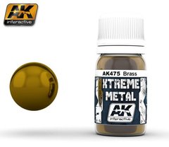 Металлик латунь, серия XTREME METAL, 30 мл (AK Interactive AK475), эмалевый