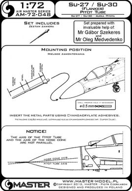 1/72 Трубка Піто для Су-27, Су-30 (Master AM-72-048), металева