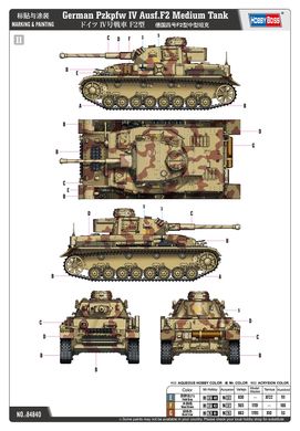 1/48 Pz.Kpfw.IV Ausf.F2 німецький середній танк (Hobbyboss 84840), збірна модель