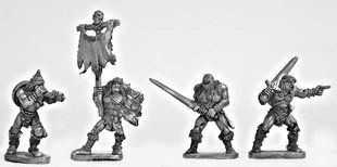 Mirliton Miniatures - Миниатюра 25-28 mm Fantasy - Barbarian Command Group 2 - MRLT-BA011