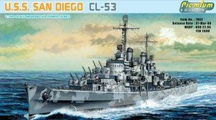 Atlanta Class Light Cruiser U.S.S. "San Diego" (CL-53) 1:700