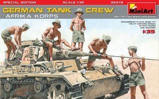 1/35 Германские танкисты, Африканский корпус, 5 фигур, сборные пластиковые (MiniArt 35278)