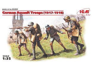 1/35 Німецькі штурмові частини 1917-18 років, 4 фігури (ICM 35291), збірні пластикові