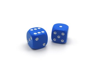 Синій гральний кубик d6 Dice 1.5cm, акриловий, 1 штука