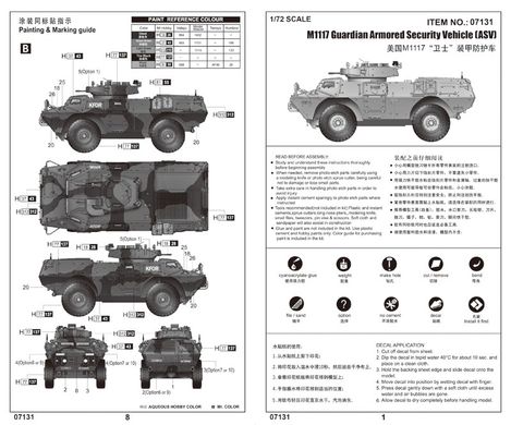 1/72 Бронеавтомобіль M1117 Guardian Armored Security Vehicle (ASV) (Trumpeter 07131), збірна модель