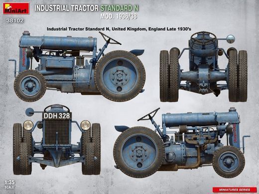 1/35 Industrial Tractor Standard N Mod. 1936/38 (Miniart 38102), збірна модель