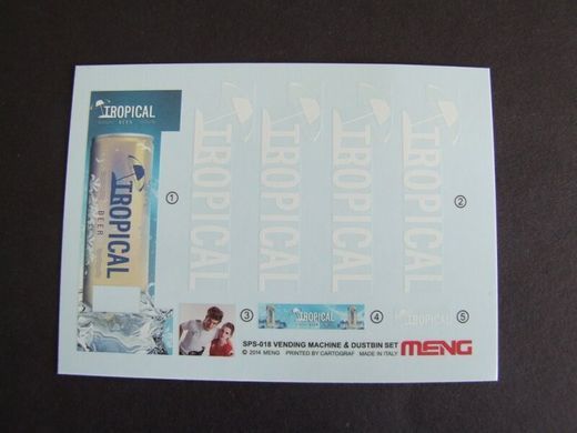 1/35 Vending Machine and Dustbin Set (Meng Model SPS-018) сборная модель