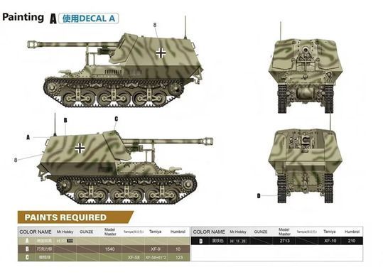 1/35 Німецька САУ Sd.Kfz.135 Marder I та транспортна залізнична платформа Type SSy45 Flatcar Schwerer Platformwagen (Zimi Model ZM35075), збірна модель