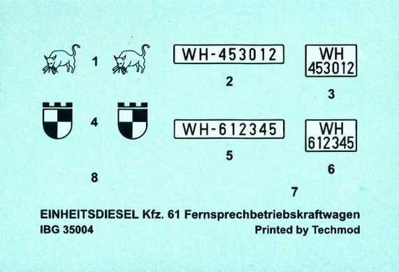 1/35 Einheitsdiesel Kfz.61 Fernsprechbetriebskraftwagen (IBG Models 35004) сборная модель