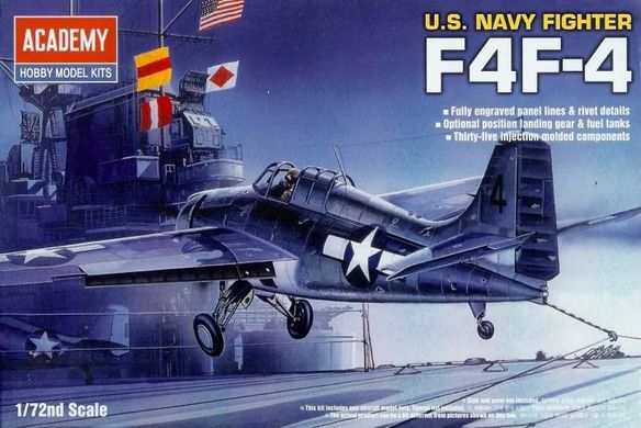 1/72 F4F-4 Wildcat американский палубный истребитель (Academy 12451), сборная модель