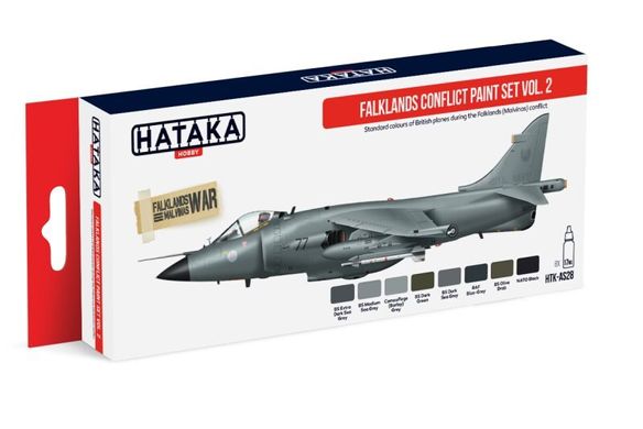 Набор красок Falklands Conflict №2, 8 штук (Red Line) Hataka AS-28