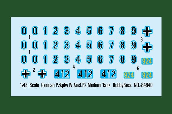 1/48 Pz.Kpfw.IV Ausf.F2 германский средний танк (Hobbyboss 84840), сборная модель
