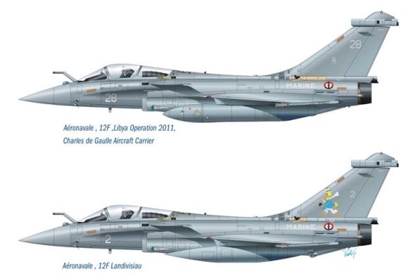1/72 Rafale M "Operations Exterieures 2011" французький винищувач (Italeri 1319), збірна модель