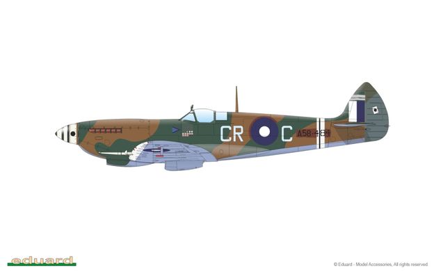 1/48 Spitfire Mk.VIII британський винищувач, серія Weekend Edition (Eduard 84159), збірна модель
