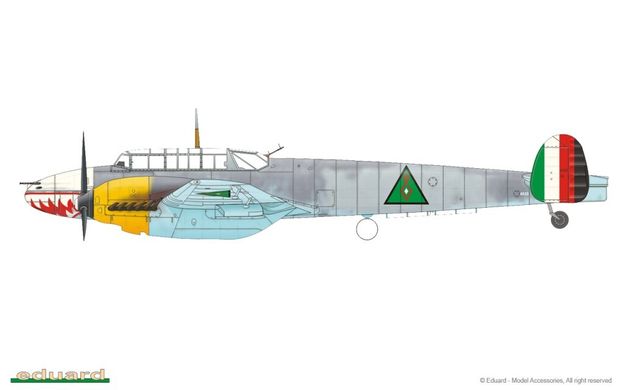1/72 Meschermitt Bf-110E германский тяжелый истребитель, ProfiPack (Eduard 7083) сборная модель