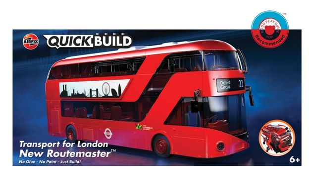 Автобус Transport for London New Routemaster, LEGO-серія Quick Build (Airfix J6050), проста збірна модель для дітей