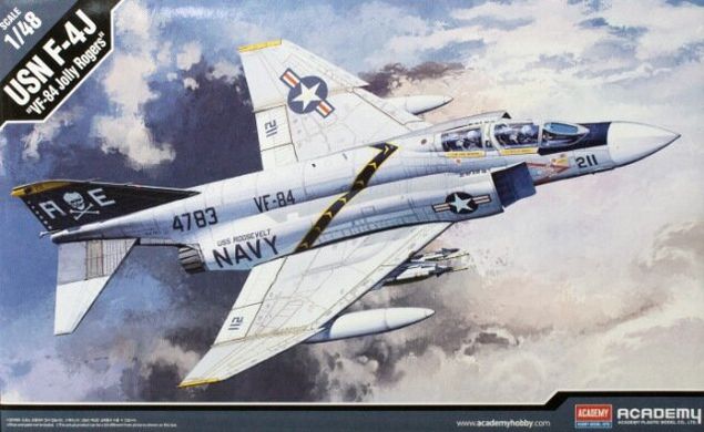 1/48 F-4J Phantom II ескадрилії VF-84 "Jolly Rogers" з авіаносця USS "Roosevelt" (Academy 12305) збірна модель