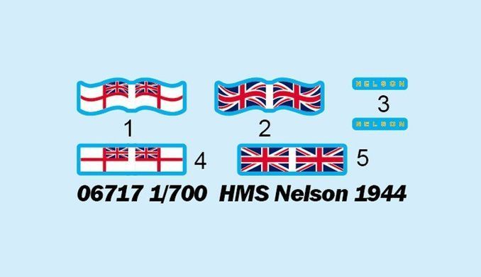 1/700 HMS Nelson образца 1944 года, британский линкор (Trumpeter 06717) сборная модель