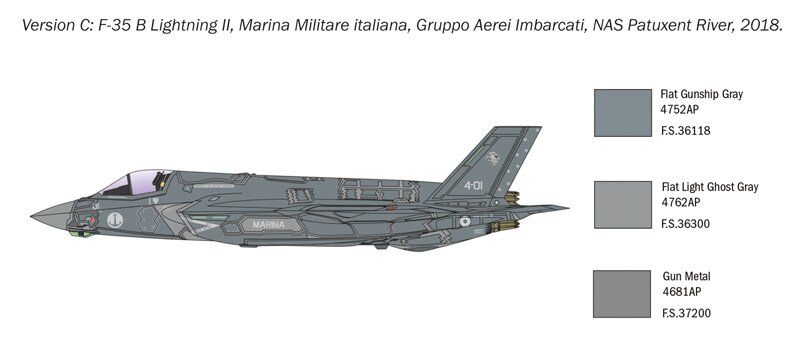 1/72 Літак F-35 B Lightning II STOVL version (Italeri 1425) збірна модель