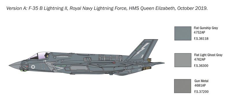 1/72 Літак F-35 B Lightning II STOVL version (Italeri 1425) збірна модель
