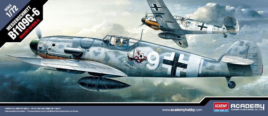 1/72 Messerschmitt Bf-109G-6 германский истребитель (Academy 12467), сборная модель